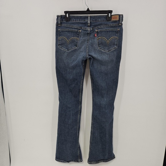 Levis 518 Superlow Bootcut‎ Jeans Womens 13 Blue Stretch Low Rise Medium Wash - Picture 4 of 13